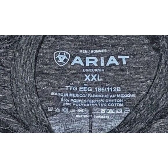 Ariat Camo Ring Short-Sleeve T-Shirt for Men-XXL-Color: Onyx/Snow - Picture 5 of 8
